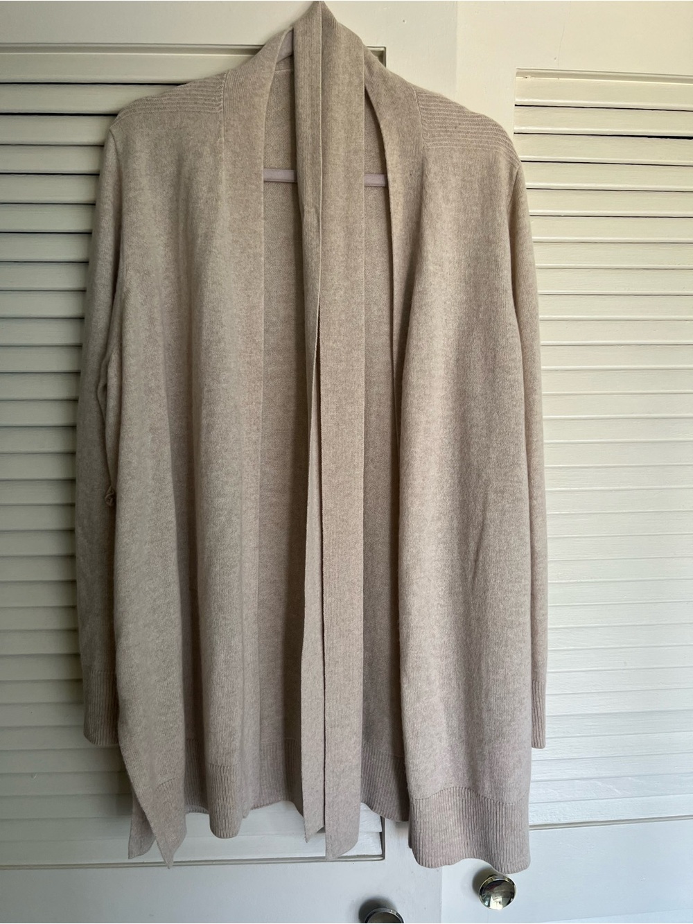 Weekend Stories Soft Beige Knit Cardigan